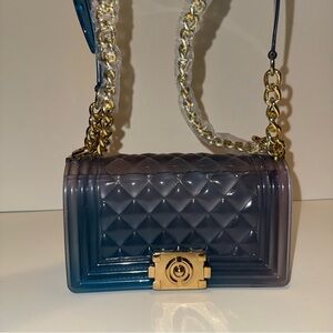 Elegant Blue Ombre Jelly Women's Bag